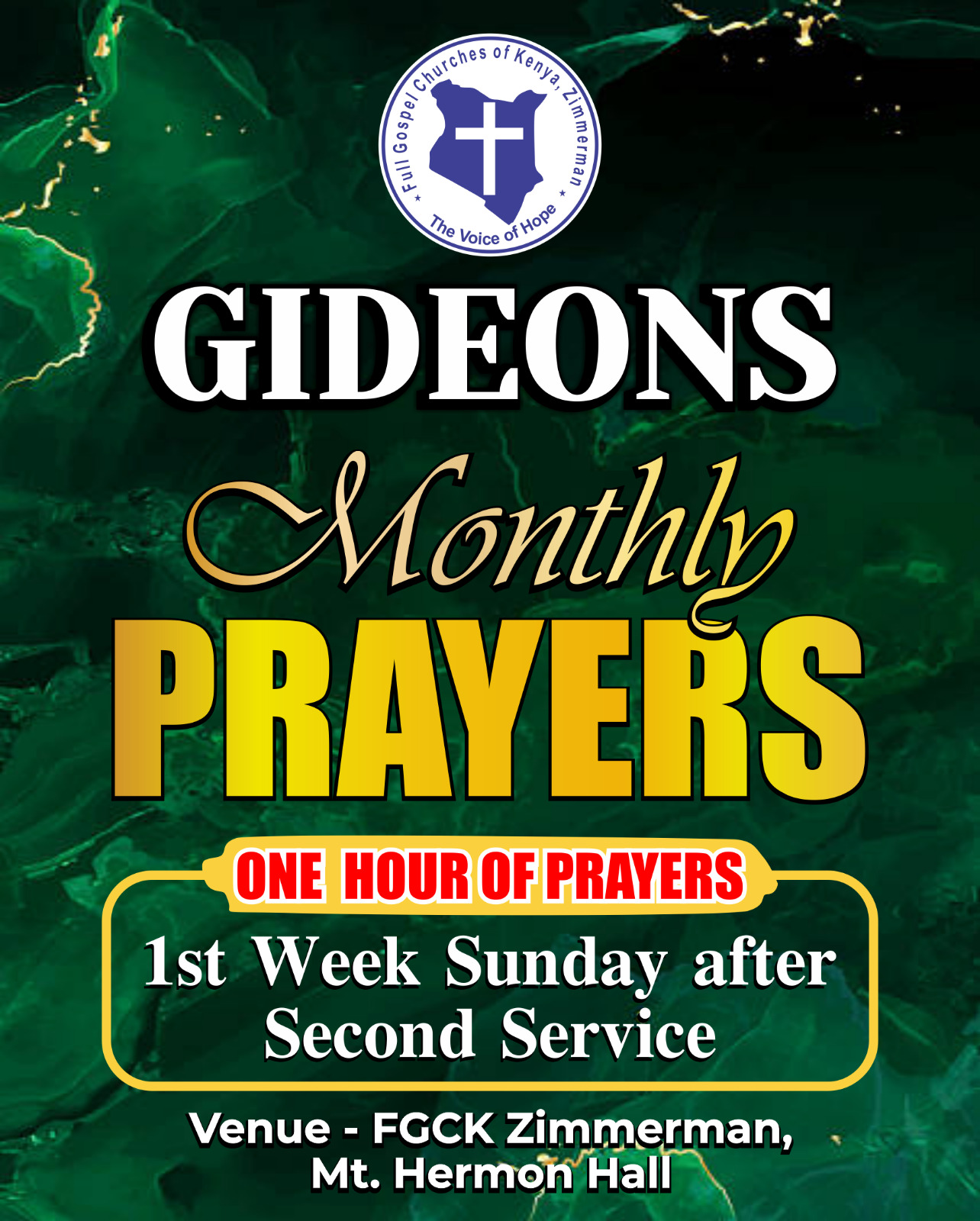 Gideons (Married Men Fellowship) Monthly Prayer Meeting