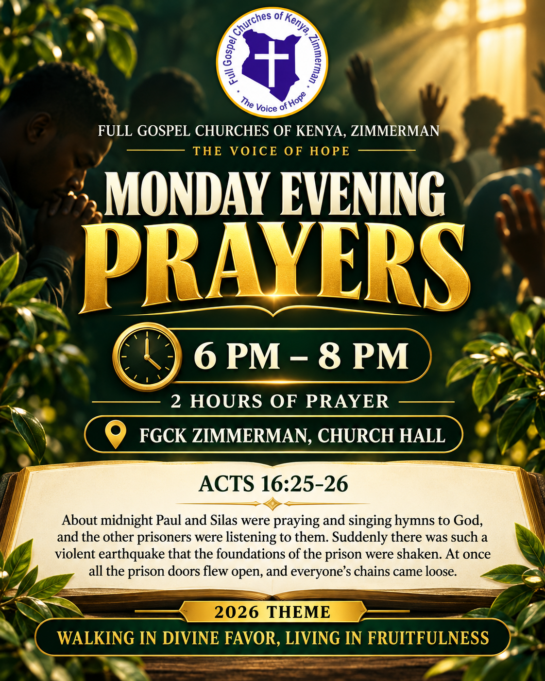 Monday Evening Prayers