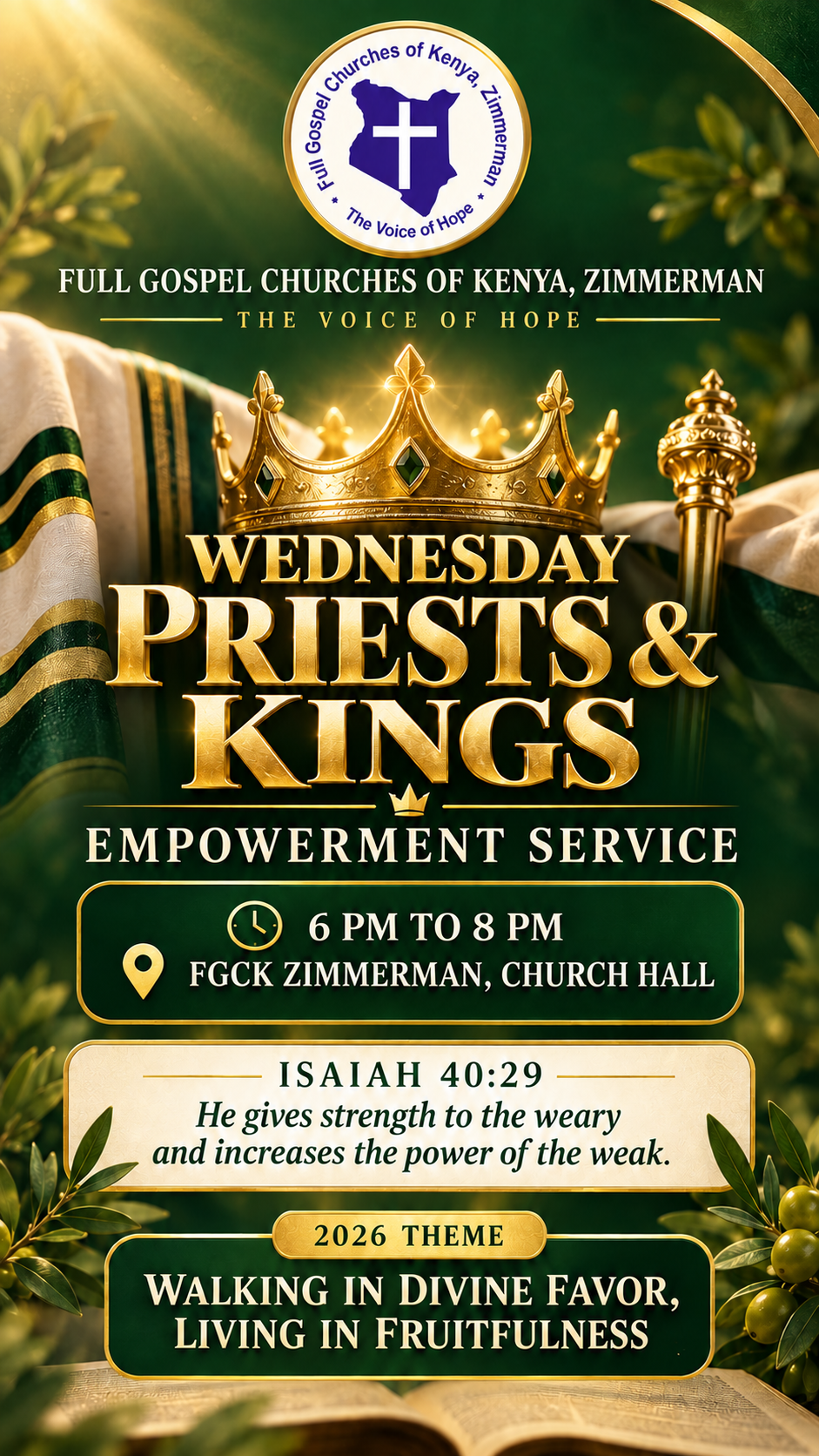Wednesday Priests & Kings Empowerment Service