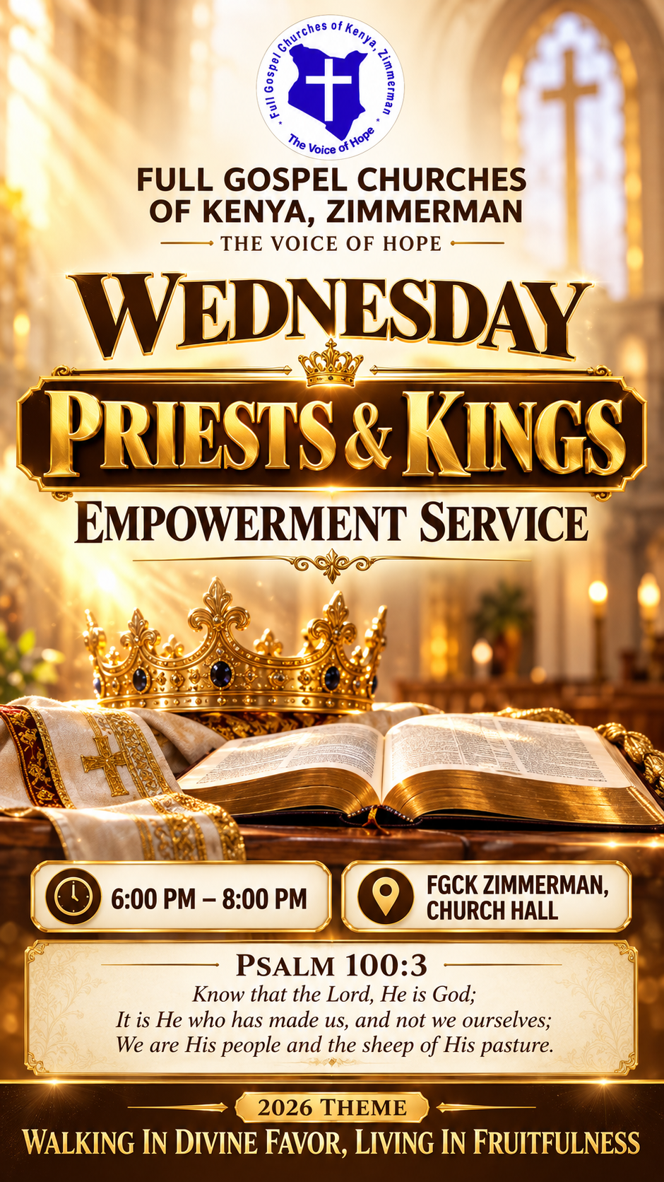 Wednesday Priests & Kings Empowerment Service