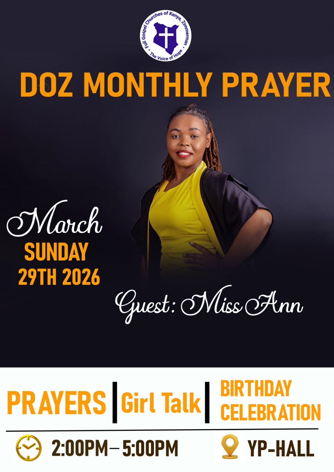 Daughters of Zion (DOZ) Prayer Afternoon