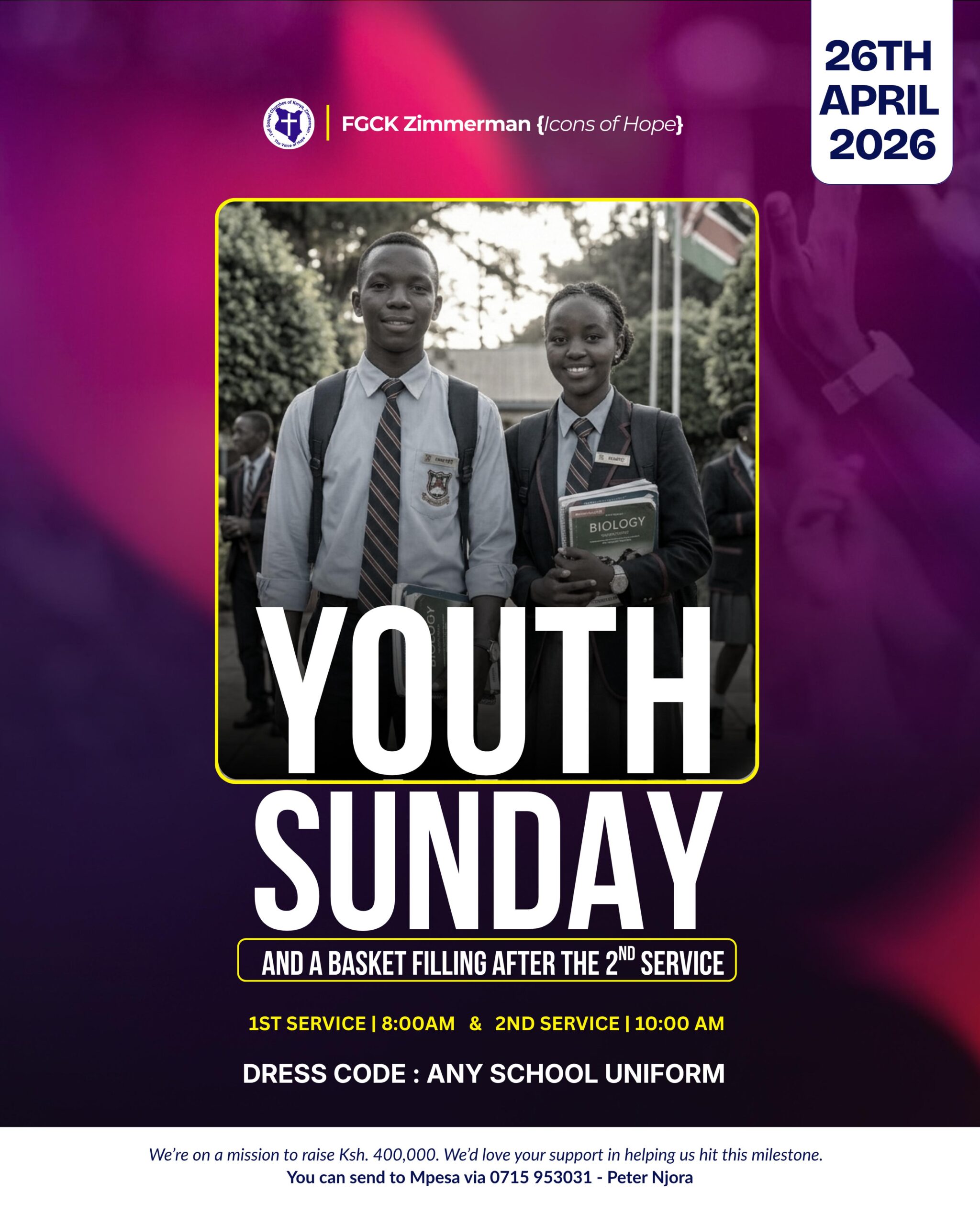 Youth Basket Filling in Conjunction with Youth Sunday