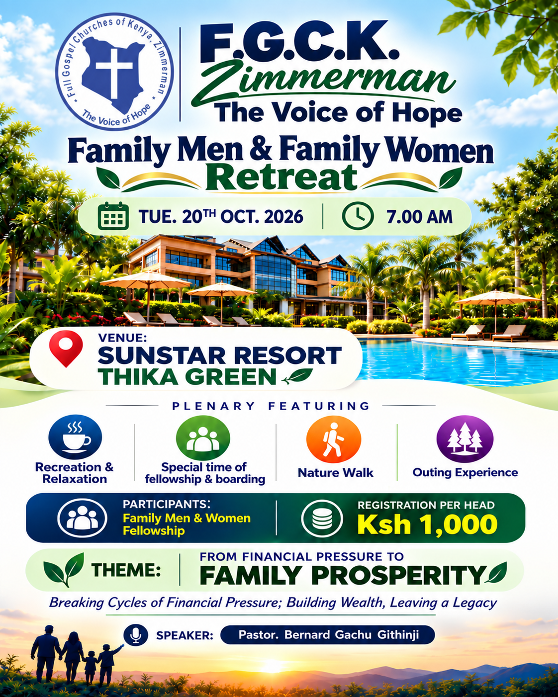 20th October Family Men & Family Women Retreat